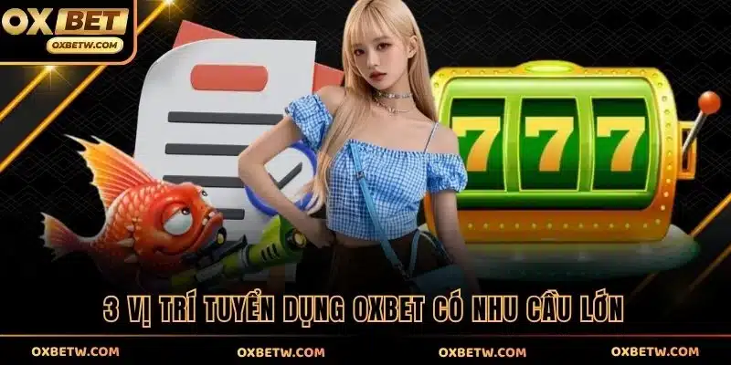 3 Vị trí tuyển dụng OXBET có nhu cầu lớn