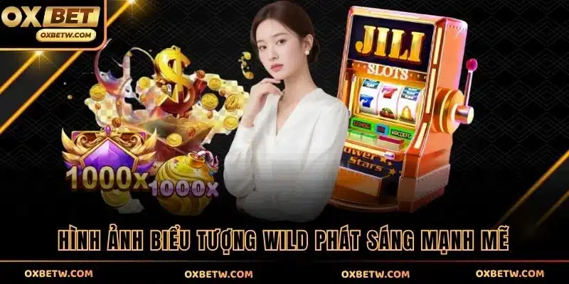 Hình ảnh biểu tượng Wild phát sáng mạnh mẽ